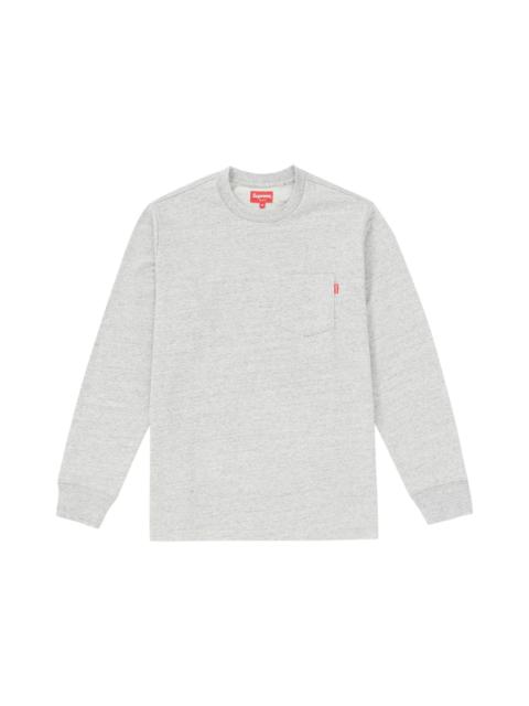 Supreme L/S Pocket Tee (FW18) Heather Grey