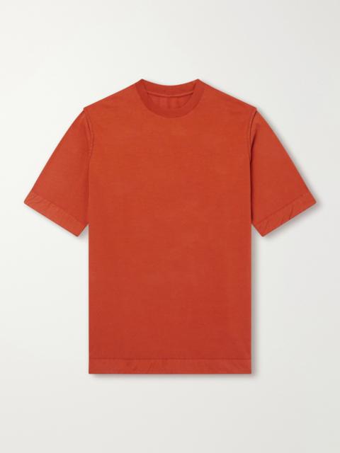 CASEY/CASEY Felix Gabardine-Trimmed Cotton-Jersey T-Shirt