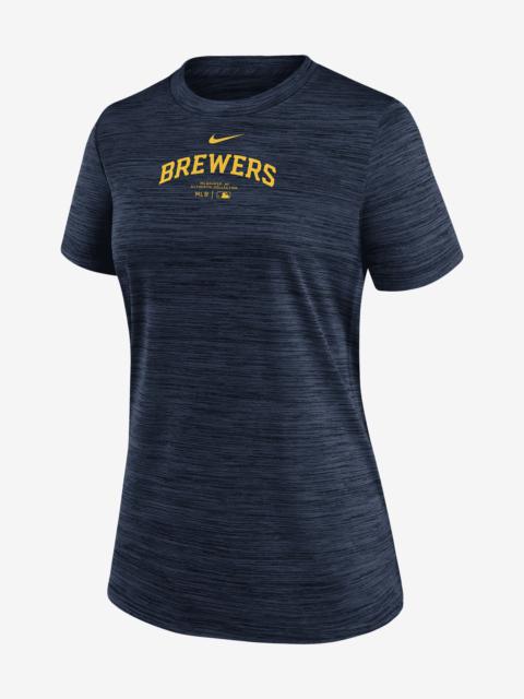 Milwaukee Brewers Authentic Collection Practice Velocity Nike Women's Dri-FIT MLB T-Shirt