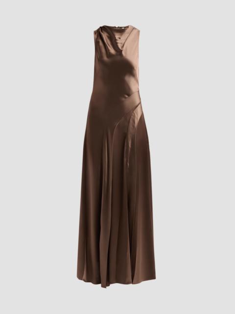 Acler Women's Femme Fatale Lecha Satin Maxi Dress - Sepia