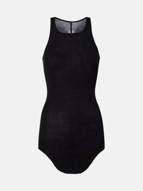 Rick Owens Ribbed-knit cotton tank top