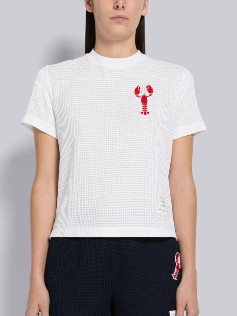 Thom Browne Textured Check Sequin Lobster Short Sleeve Tee