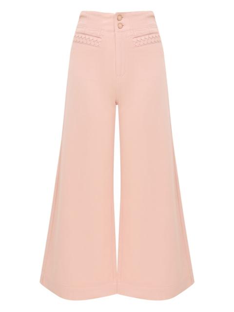 Zimmermann FAIRLIGHT DENIM CROPPED FLARE