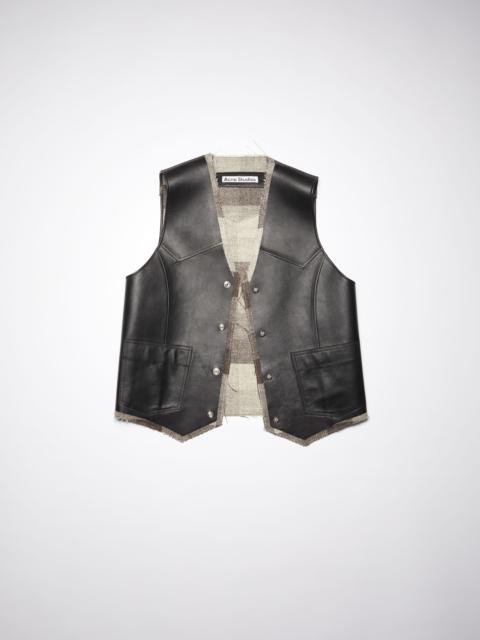 Acne Studios Leather vest - Black/brown