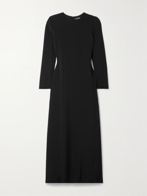 Loro Piana Angelica cutout silk-cady maxi dress Black