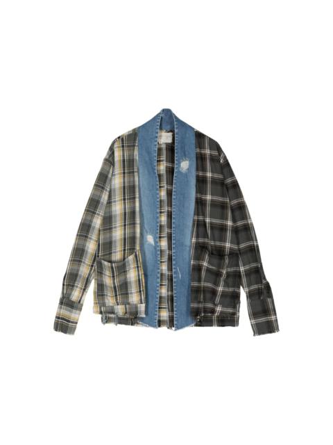 Greg Lauren plaid-check patchwork jacket