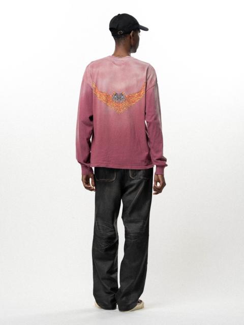 KAMIYA "Double-headed Eagle" Distressed L/S Pocket T-shirt