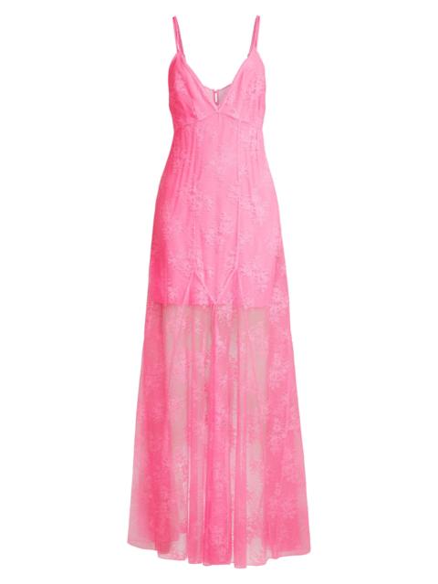 KIKI DE MONTPARNASSE Women's Lace Gown - Hot Pink