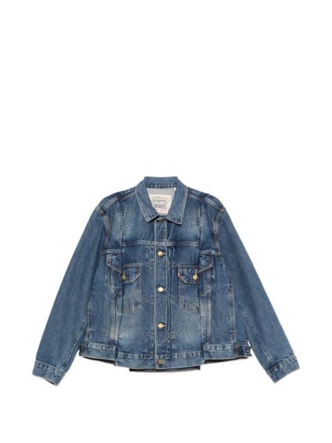 sacai buttoned denim jacket