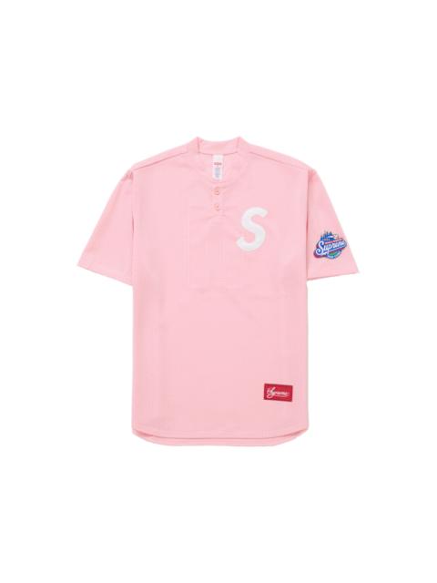 Supreme Supreme S Logo Baseball Henley (SS25) Pink