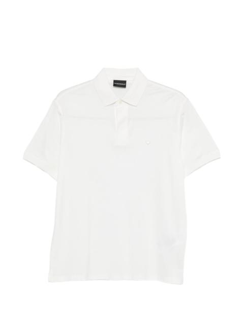 EMPORIO ARMANI 로고 자수 폴로 셔츠