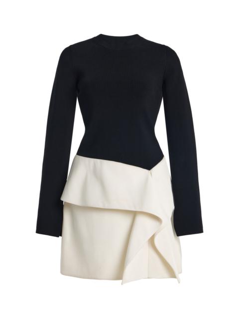 SIMKHAI Noel Draped Crepe Mini Dress