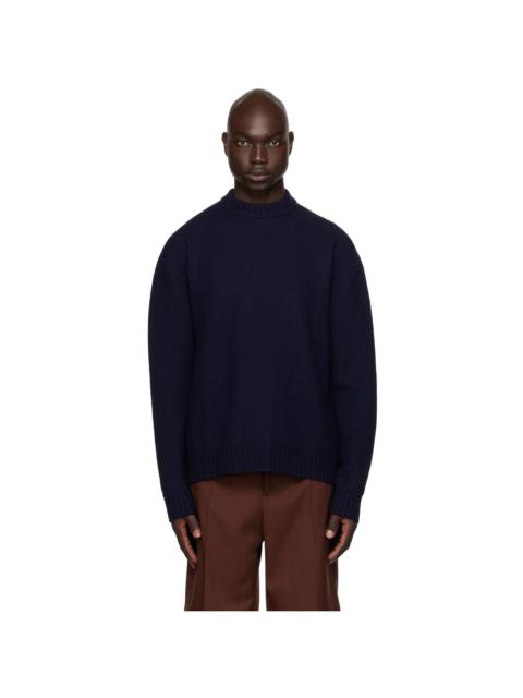 Jil Sander Navy Crewneck Sweater