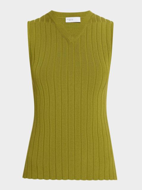 ROSETTA GETTY Rib Knit Sweater Vest
