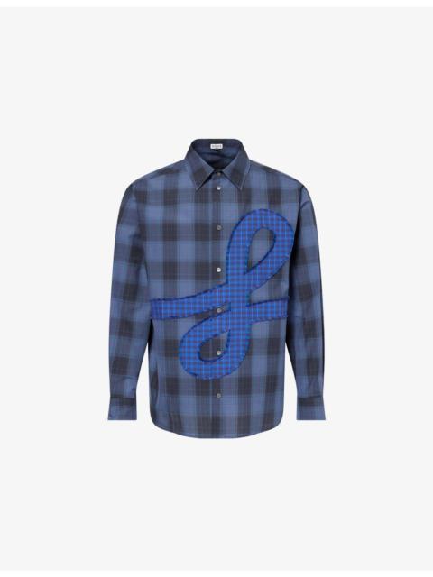 Loewe Check Embroidered Cotton Shirt