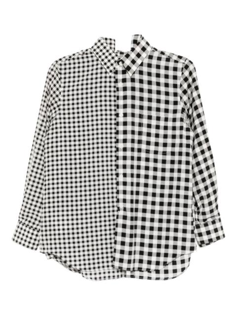 Comme Des Garçons layered plaid shirt