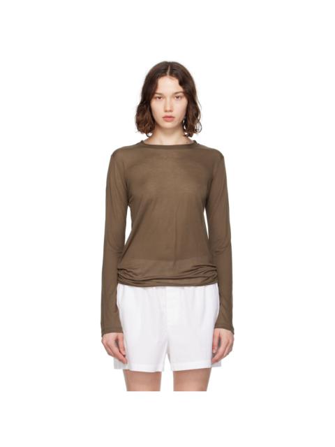 BASERANGE Brown Long Sleeve T-shirt