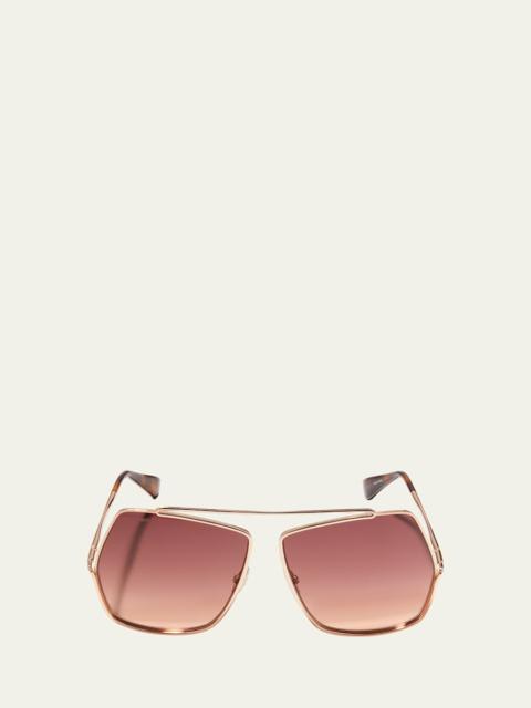 Max Mara Elsa Geo Metal Butterfly Sunglasses