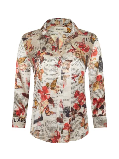 L'AGENCE Dani Silk Blouse