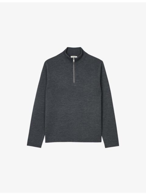 Sandro Half-zip wool jumper