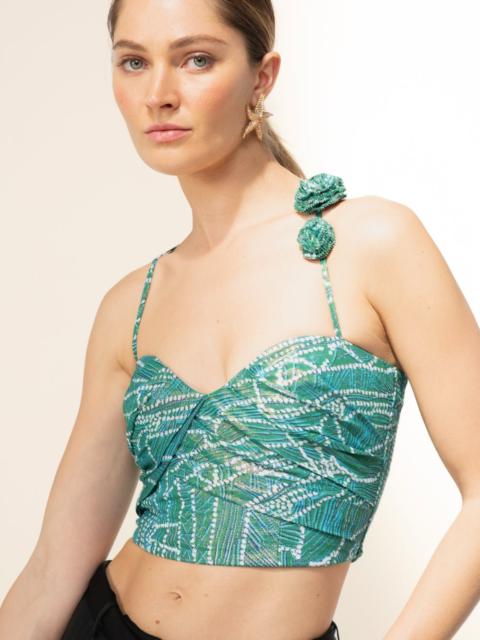 Poupette St Barth Top Palmire - Green Akoya
