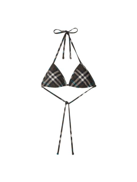 Burberry check bikini top