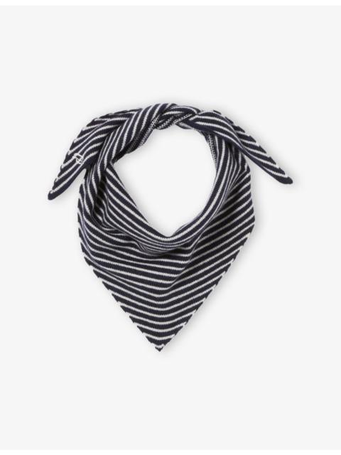 Claudie Pierlot Logo-Embroidered Wool And Cashmere Scarf