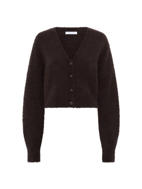 GABRIELA HEARST Tenet Knit Cardigan in Chocolate Cashmere Alpaca Silk
