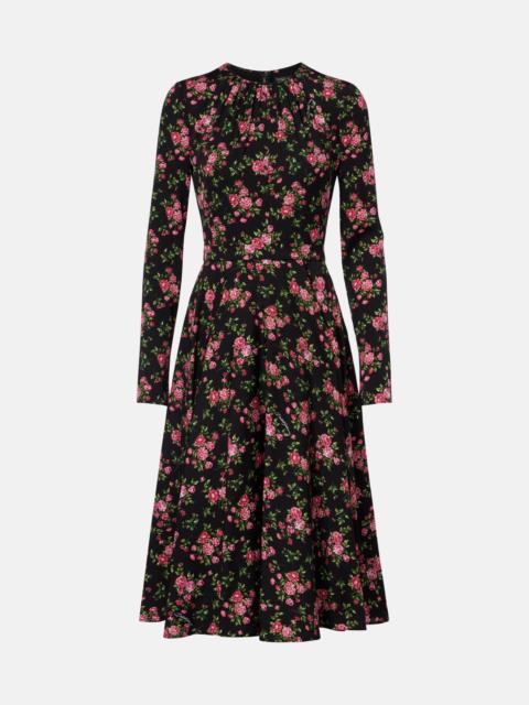 Dolce & Gabbana Floral silk-blend midi dress