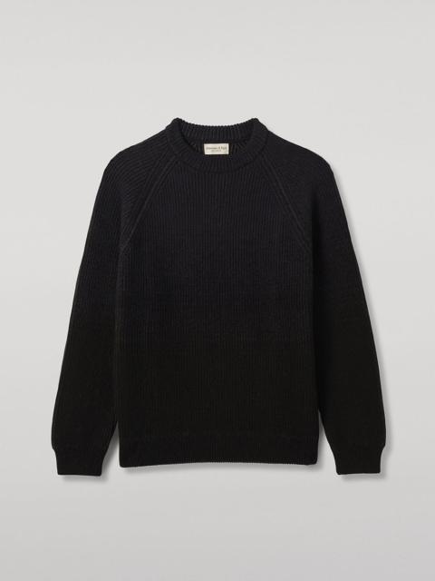 Johnstons of Elgin Pioneer Ombre Black Cashmere Jumper