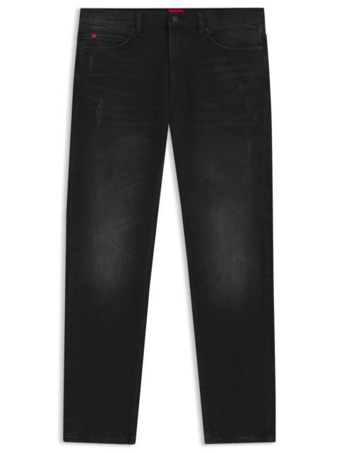 HUGO SLIM-FIT JEANS IN DARK-GRAY COMFORT-STRETCH DENIM