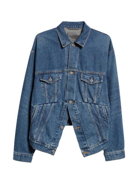 BALENCIAGA Swing Denim Jacket "Blue Couture" 724719 TNW09 4569
