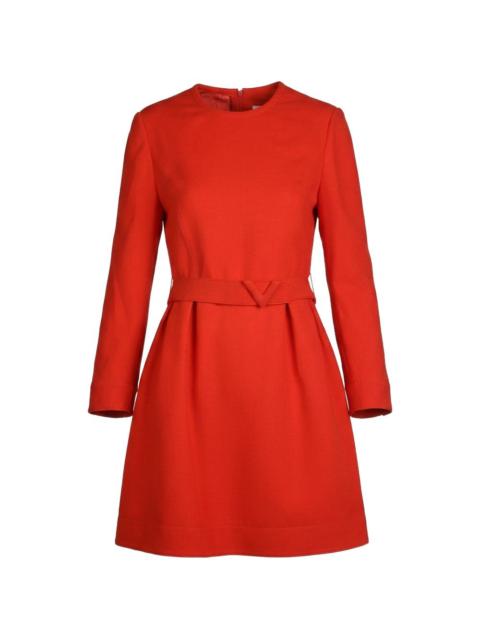Valentino belted long-sleeve mini dress