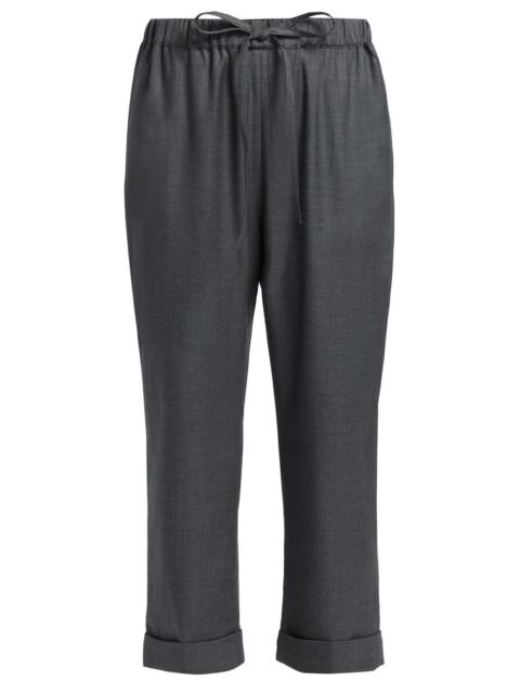 CO Women's Turn Up Cuff Wool Crop Joggers - Grey Melange