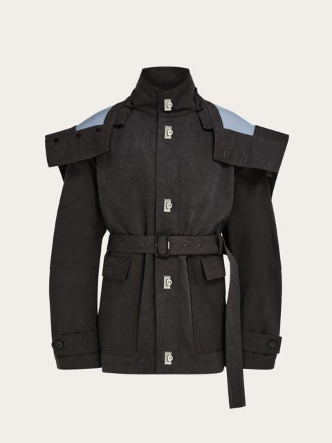 FERRAGAMO Cropped parka with hood