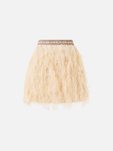 CAMILLA FEATHER MINI SKIRT
