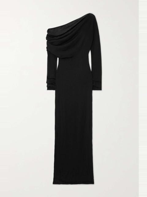 CHRISTOPHER ESBER Spiral one-shoulder cutout emellished
