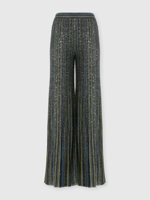Missoni Ribbed palazzo trousers with sequins