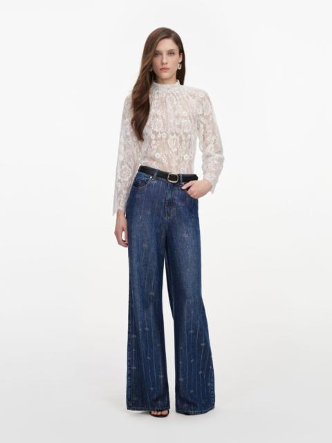 self-portrait White Lace Blouse