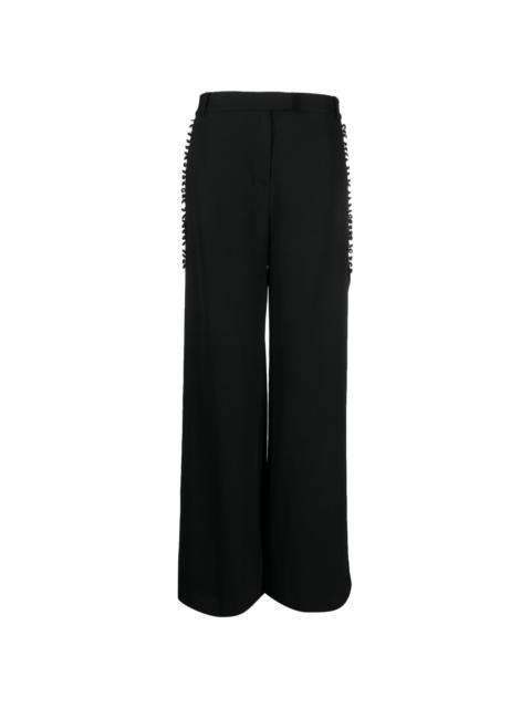 Blossom pleated wide-leg trousers