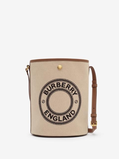 Burberry Logo Graphic Canvas Bucket Bag