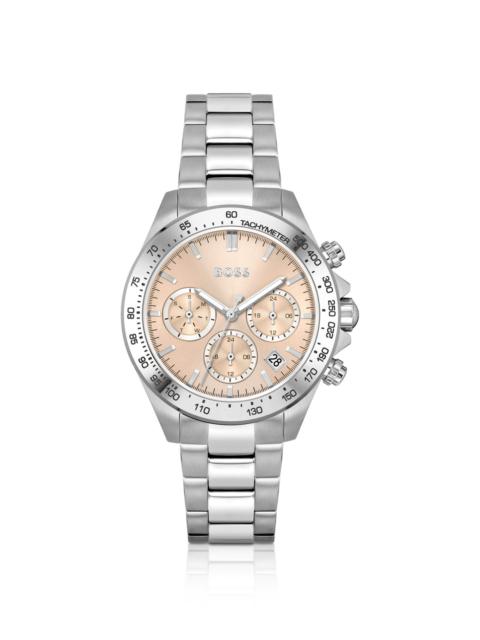 BOSS LINK-BRACELET MULTI-FUNCTIONAL WATCH WITH PINK DIAL