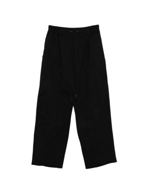 The Viridi-anne drawstring raw-cut trousers