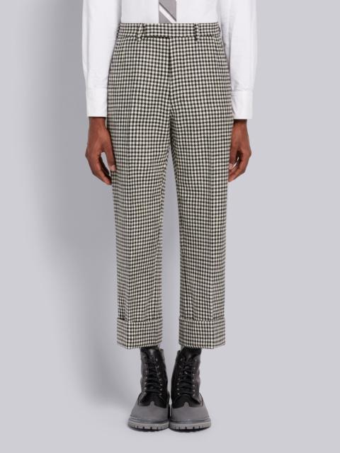 Thom Browne Black and White Gun Club Check Hunting Wool Tweed Sack Trouser