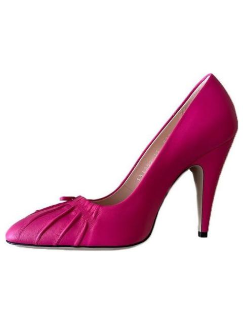GUCCI (WMNS) Gucci Nappa Bow High Heel Pumps 'Bright Fucsia' 551759-BKO00-5611