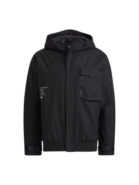 adidas M Utility Jkt Big Pocket Sports Hooded Jacket Black HD0355