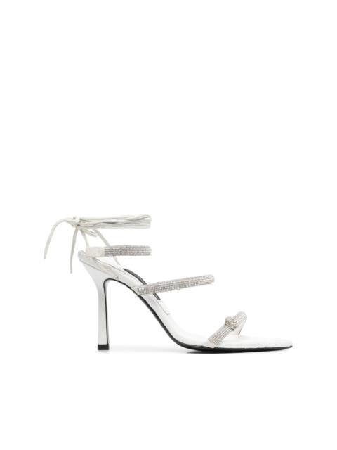 crystal-embellished 105mm strappy sandals