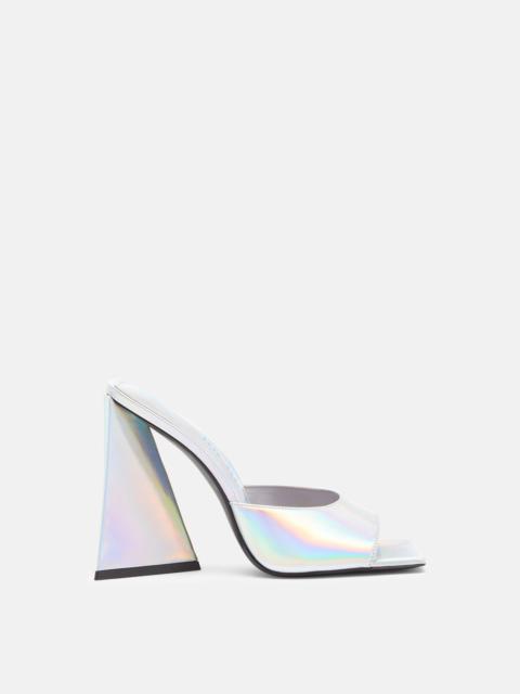 THE ATTICO ''DEVON'' HOLOGRAPHIC SILVER MULE