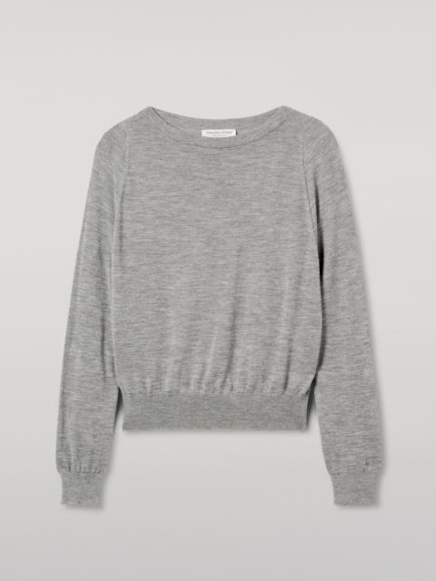 Johnstons of Elgin Finola Grey Superfine Cashmere Jumper