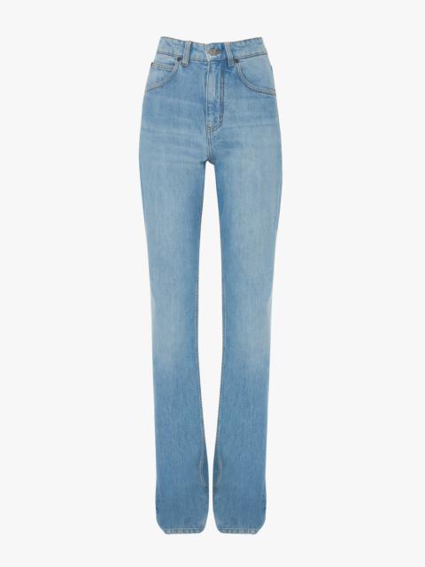 Victoria Beckham Julia High Waisted Stretch Jean In Light Blue Wash
